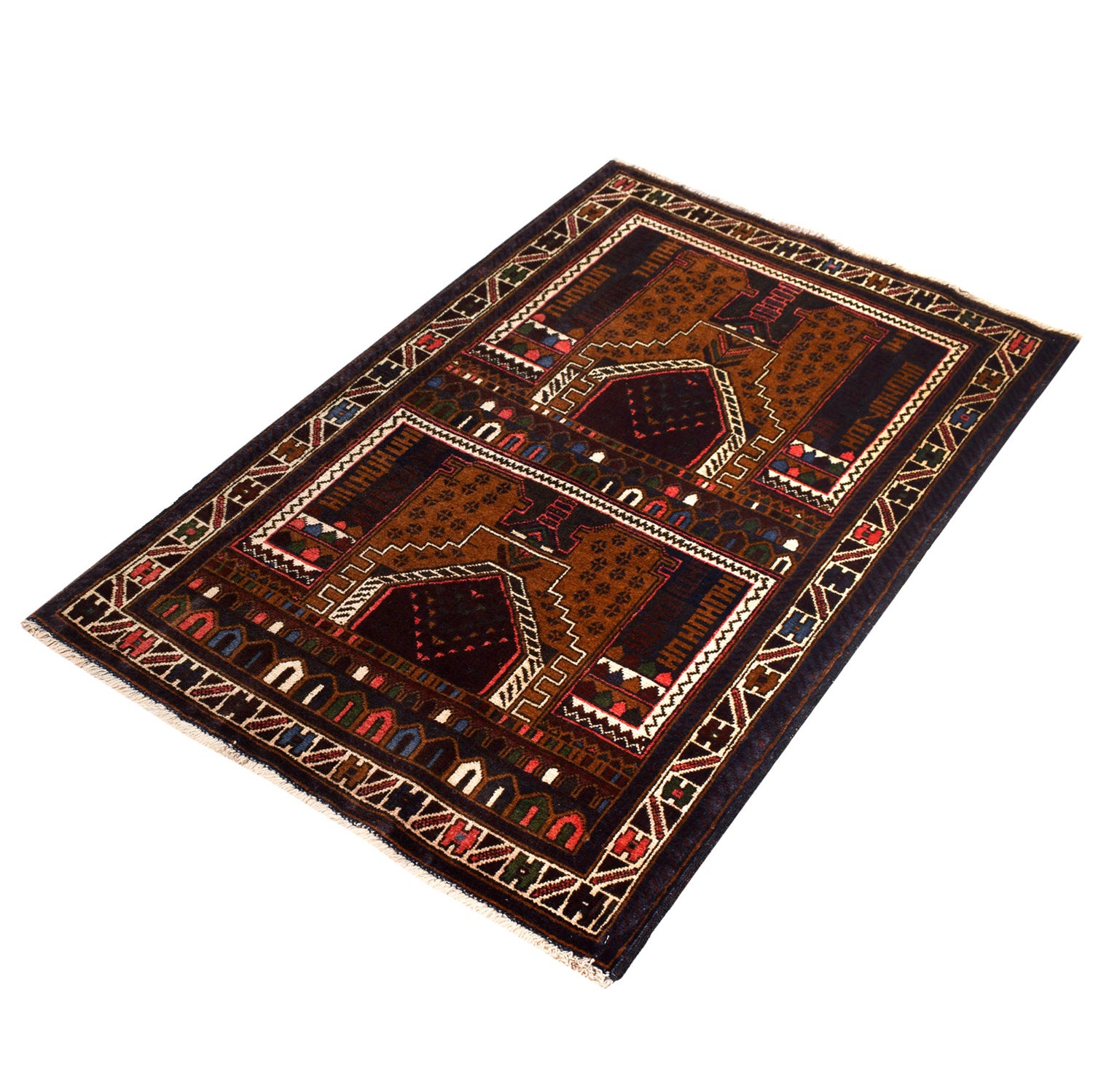 Prayer mat 2' 7 x 4' 5 (ft) - No. 7898