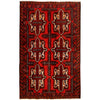 Red Baluchi Rug 2' 9 x 4' 6 (ft) - No. 7919