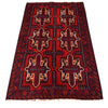 Red Baluchi Rug 2' 9 x 4' 6 (ft) - No. 7919