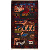 Handmade Village Design Rug 2' 8" x 4' 10" (ft)- No. 7952