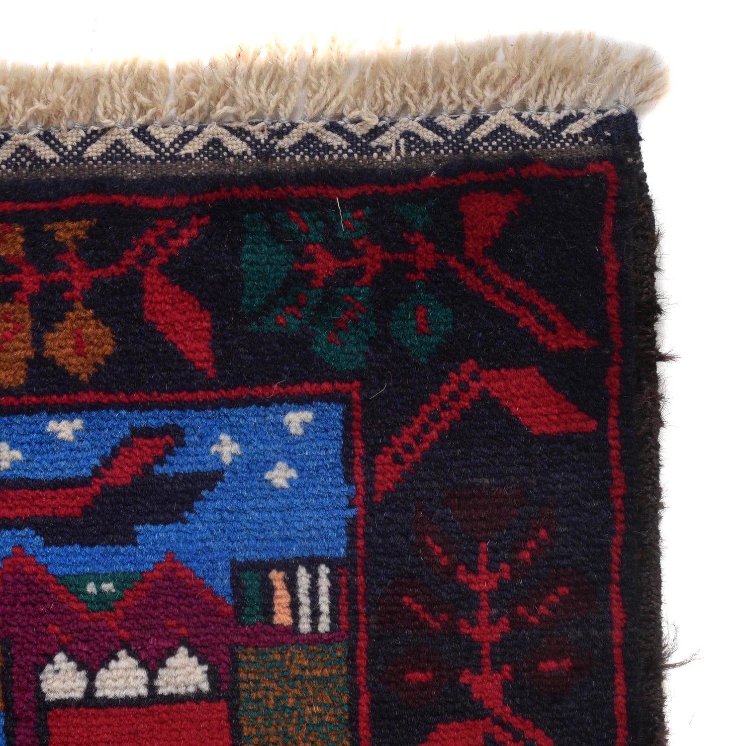 Handmade Village Design Rug 2' 8" x 4' 10" (ft)- No. 7952