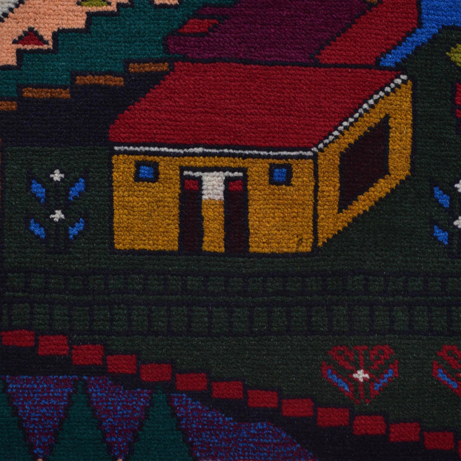 Handmade Village Design Rug 2' 8" x 4' 10" (ft)- No. 7952