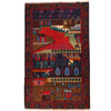 Handmade Pictorial Carpet 3' 7" x 6' 0" (ft)- No. 7980