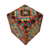 Kilim Square Stool for Living Room 1' 3" x 1' 3" (ft) - No. AL7