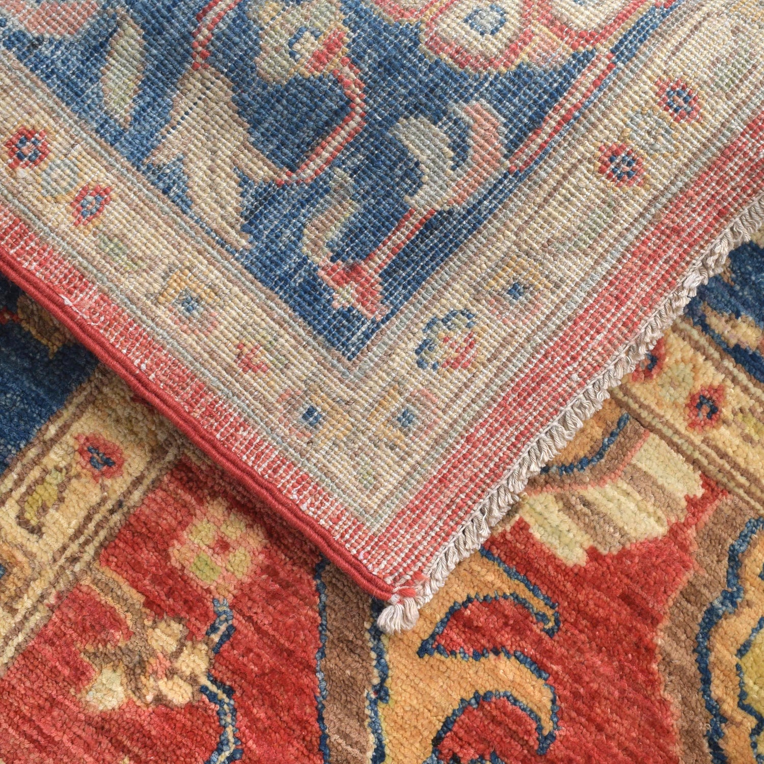 Hand Knotted Persian Design Heriz Rug 4' 0" x 5' 11" (ft) - No. 8960