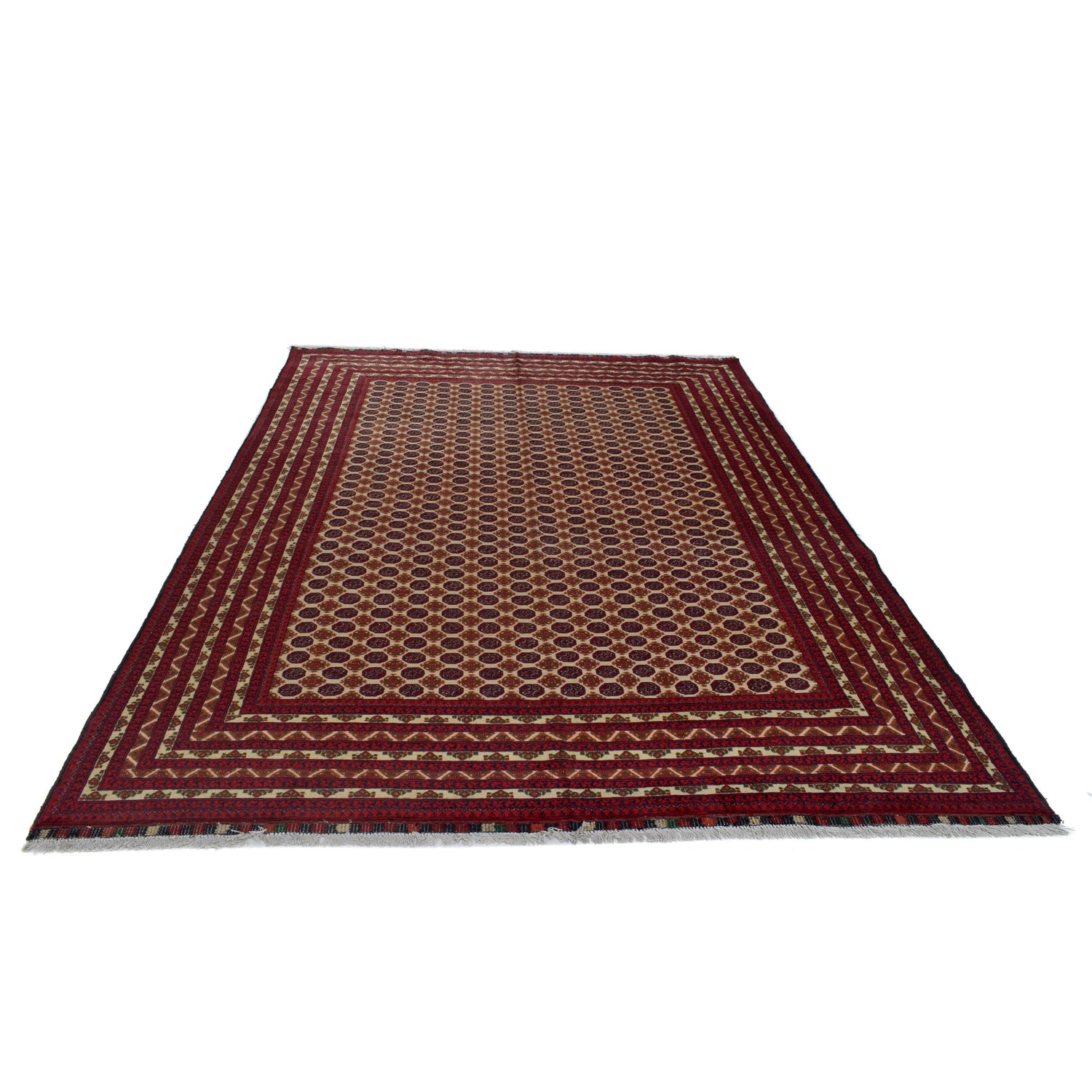 Handmade Khoja Roshnai Carpet 6' 5" x 9' 7" (ft) - No. 9050