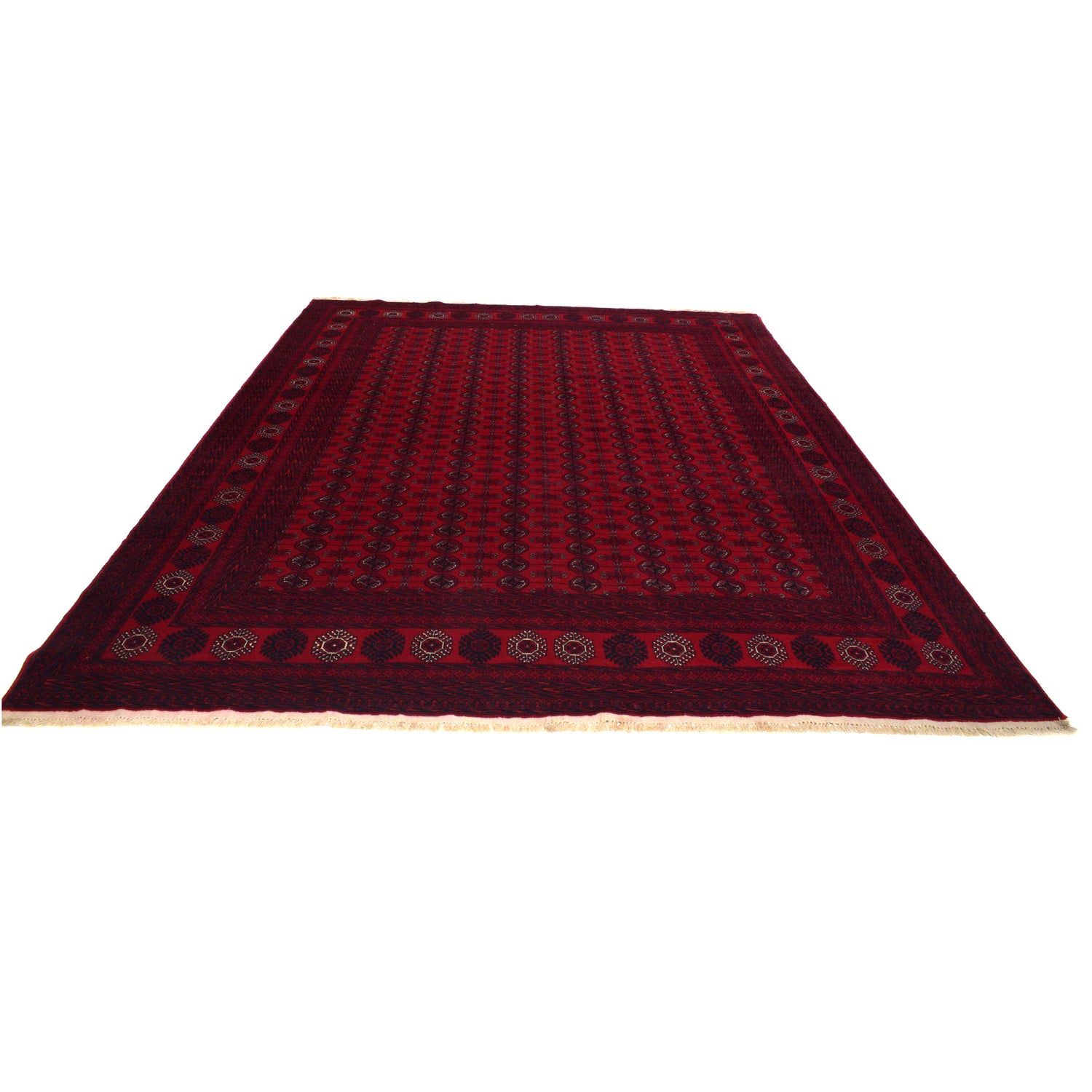Red Color Bokhara Carpet 8' 3" x 10' 10" (ft) - No. 9246