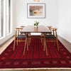 Red Color Bokhara Carpet 8' 3" x 10' 10" (ft) - No. 9246