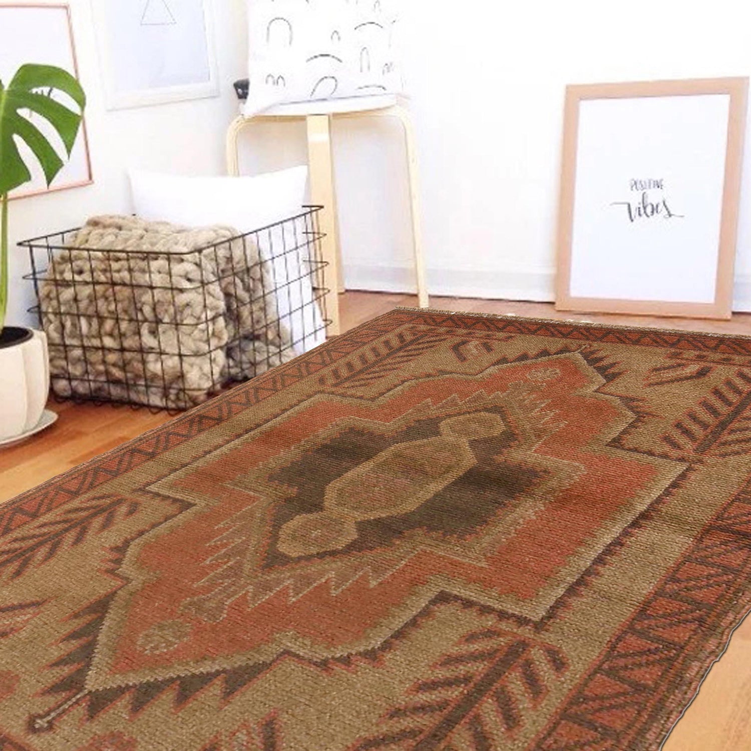 Hand Knotted Overdyed Rug 2' 7 x 4' 1 (ft) - No. B16248