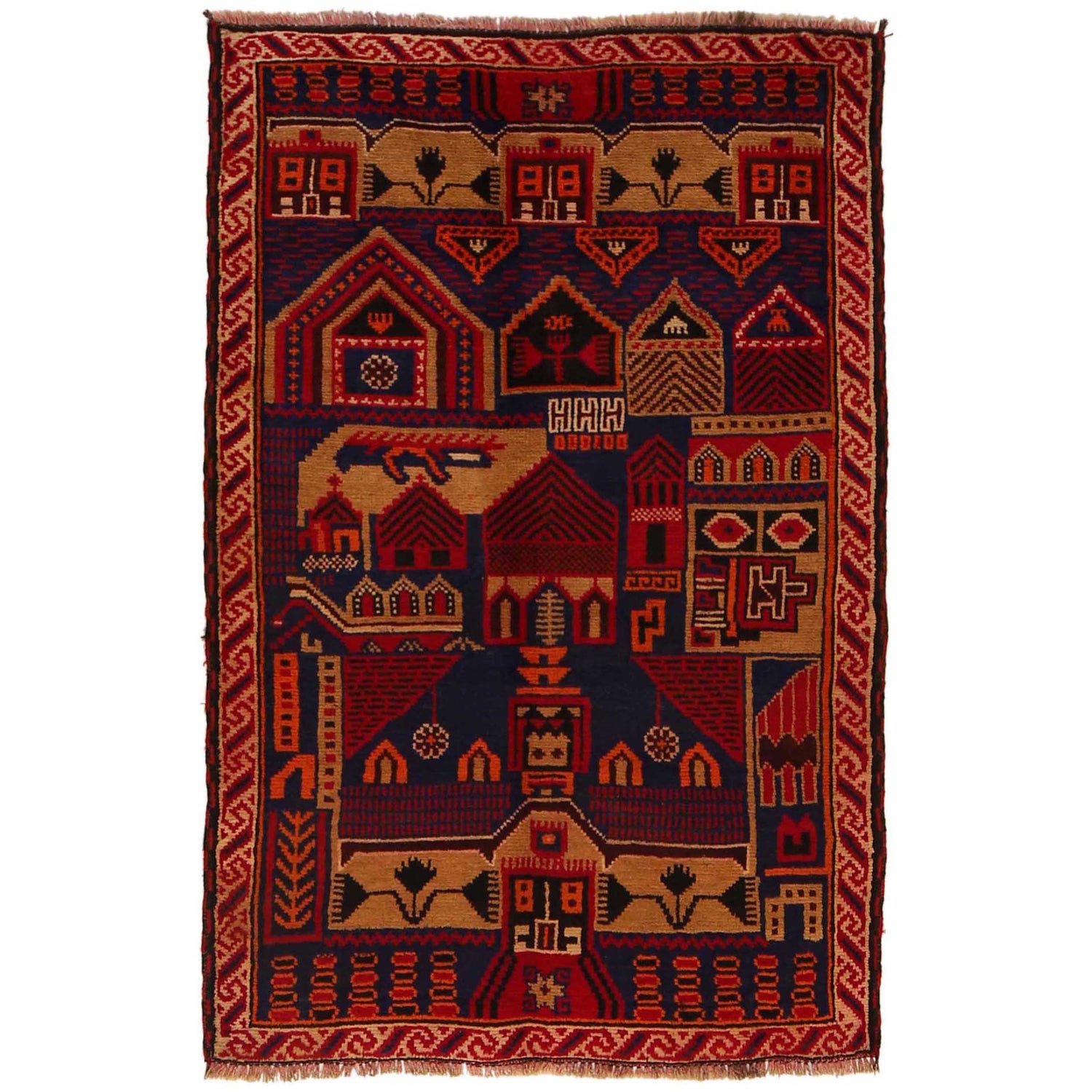 Small Prayer Rug 3' 1" x 4' 8" (ft) - No. B17878