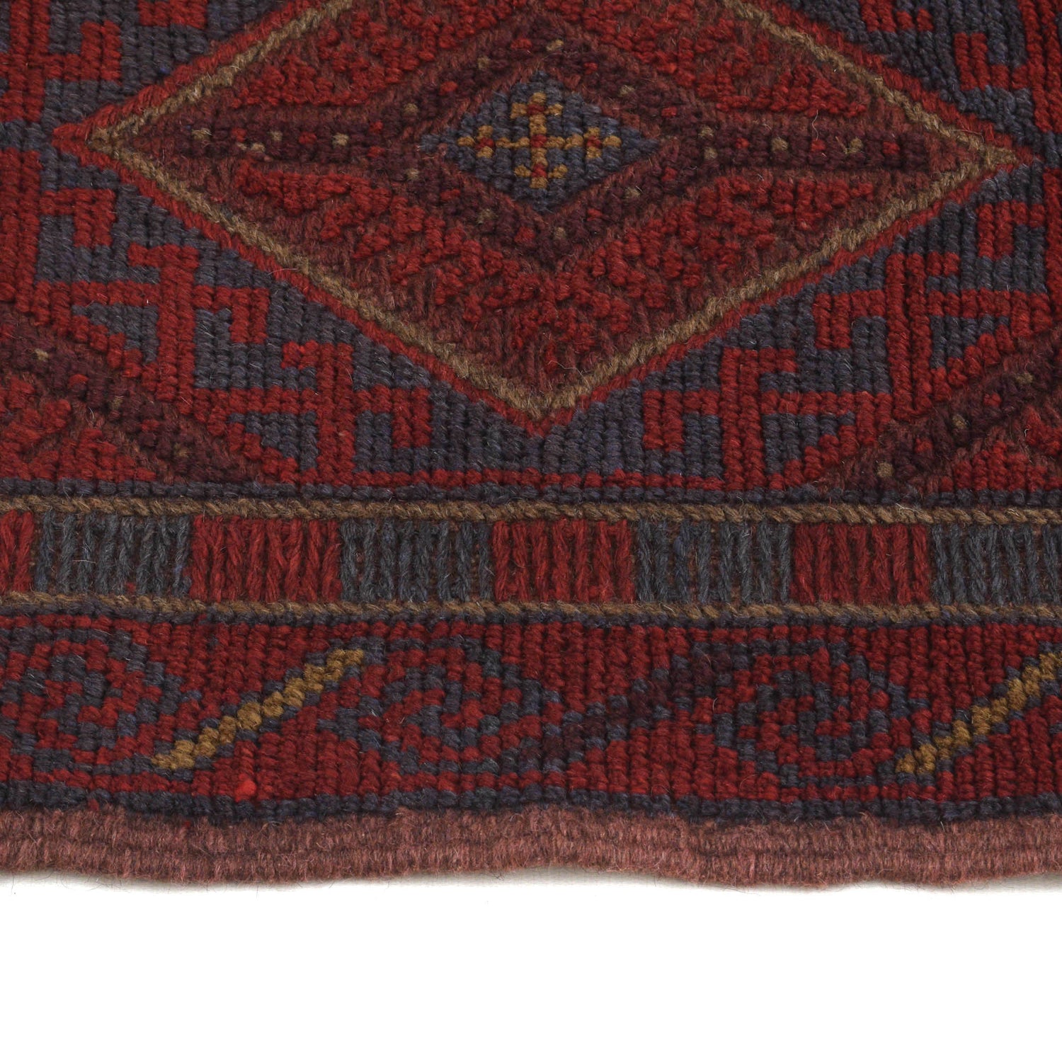 Red Mashwani Short Runner 1' 9 x 8' 0 (ft) - No.B20283