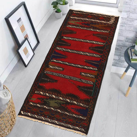 Red Color Table Sheet Kelim 2' 3" x 4' 8" (ft) - No. B21333