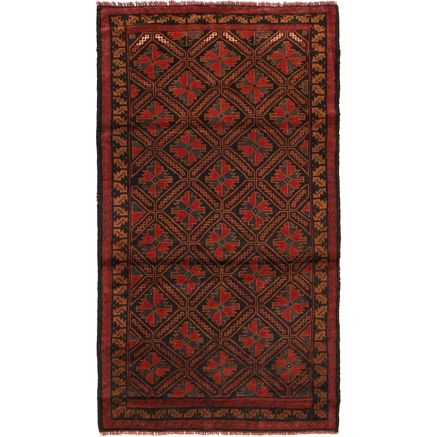 Hand Knotted Baluchi Rug 3' 4 x 6' 2 (ft) - No. B23679