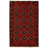 Red Color Baluchi Rug 2' 7 x 4' 5 (ft) - No. B26353