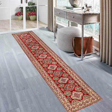 Red Color Kazak Runner 2' 6 x 13' 3 (ft) - No. B26360