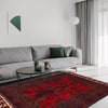 Red Color Baluchi Rug 3' 7 x 5' 4 (ft) - No. B26479