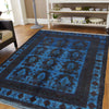 Blue Overdyed Rug 4' 2 x 5' 4 (ft) - No. B26771