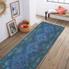 Blue Color Overdyed Kelim Runner 2' 0" x 4' 11" (ft) - No. B29189