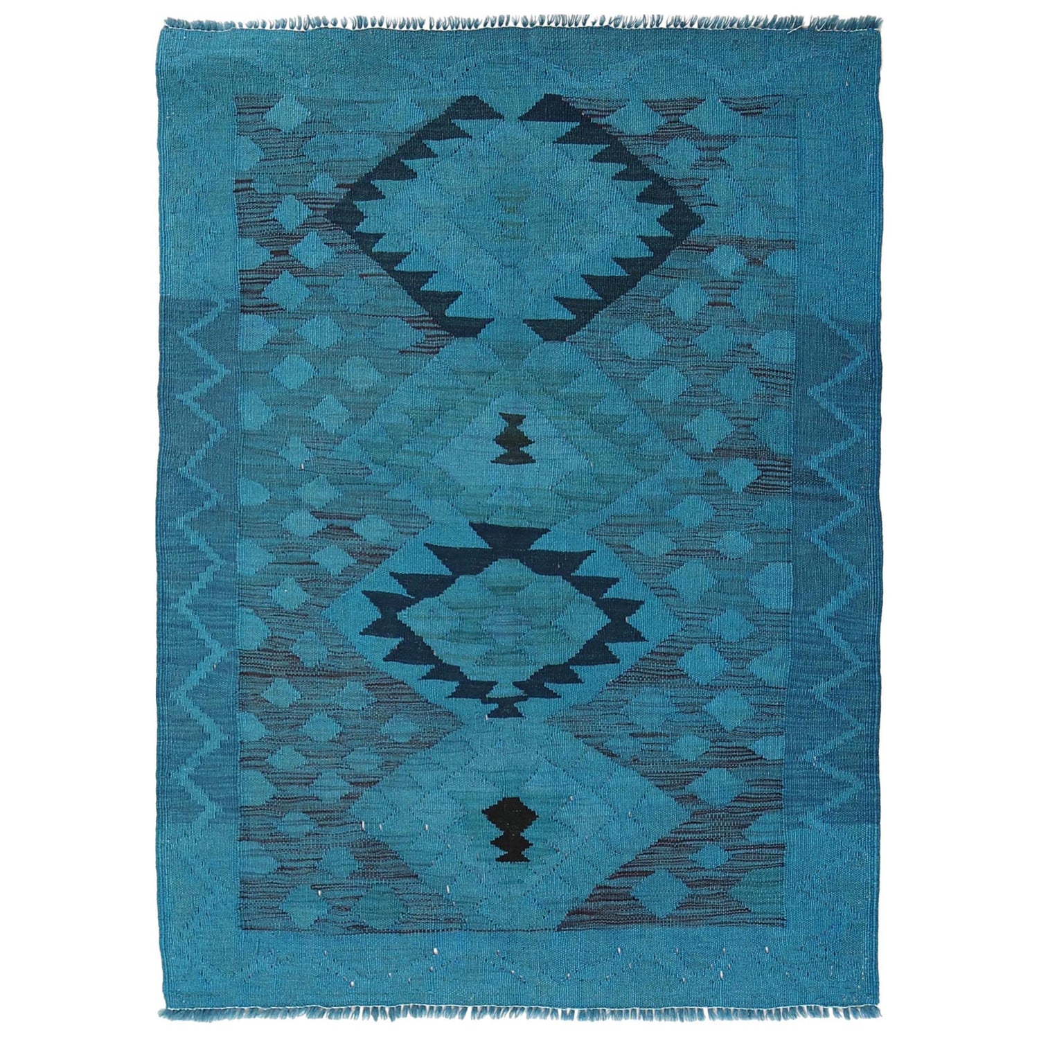 Overdyed Kilim 3' 4" x 4' 6" (ft) - No. B29198