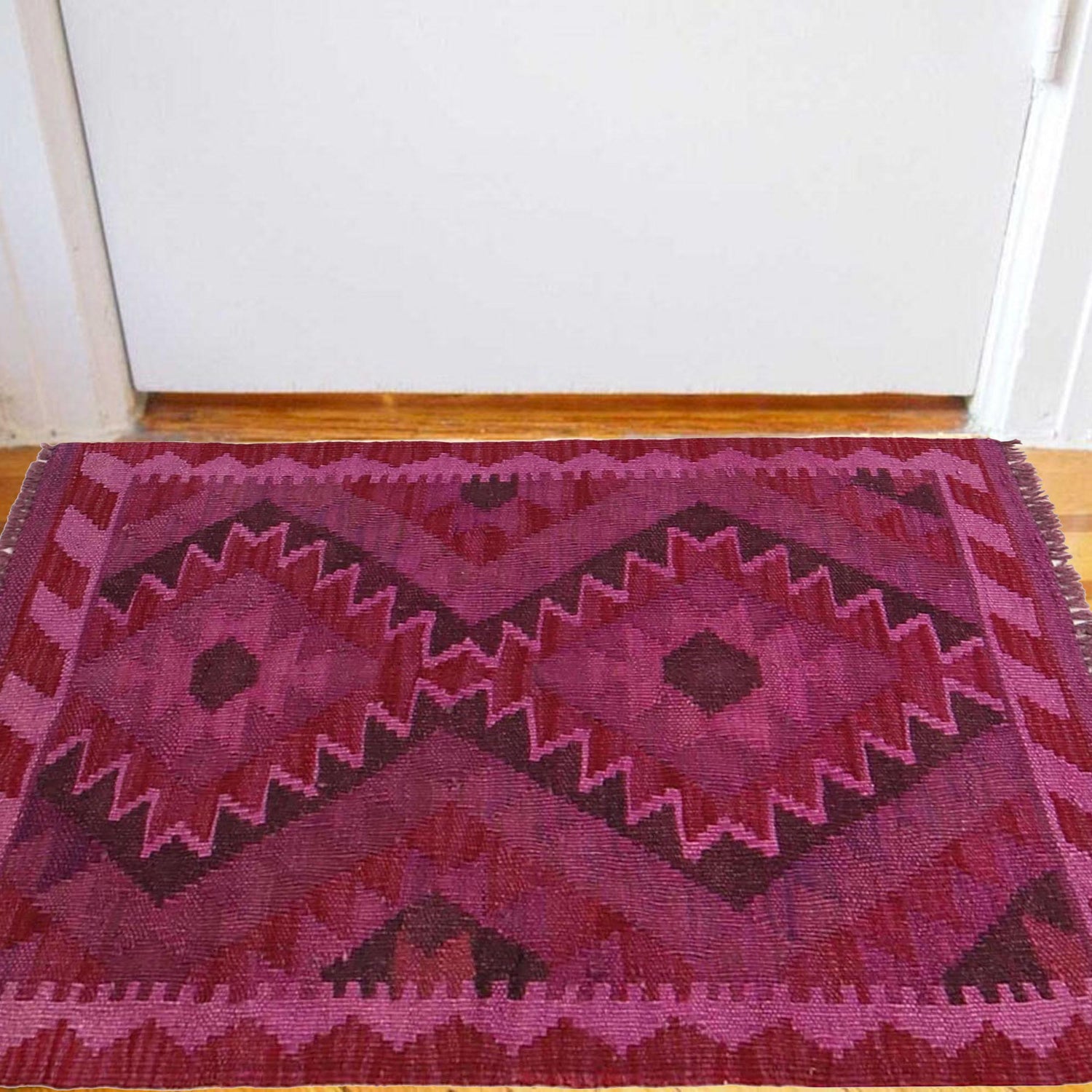 Purple Color Overdyed Kelim 1' 10" x 2' 9" (ft) - No. B29207