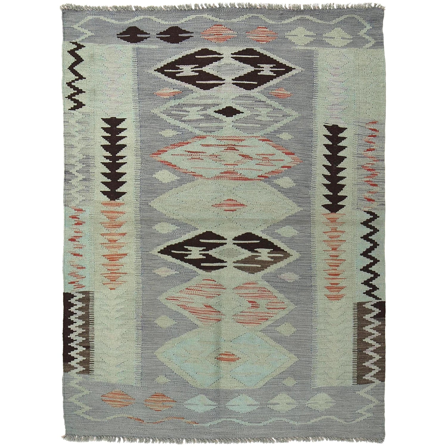 Hand Knotted Overdye Dhurrie 3' 11" x 5' 6" (ft) - No. B29235