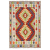 Handmade Vegetable Kilim 2' 11" x 4' 4" (ft) - No. B29397