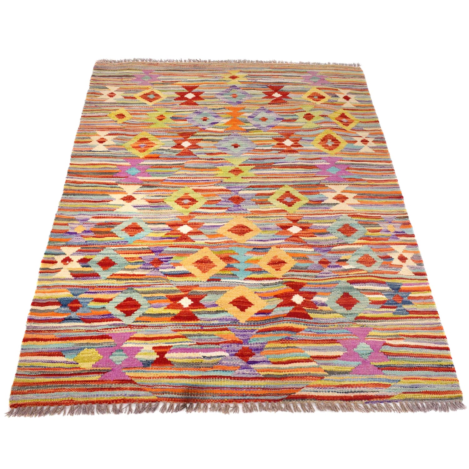 Handmade Vegetable Kilim 3' 3" x 5' 1" (ft) - No. B29444