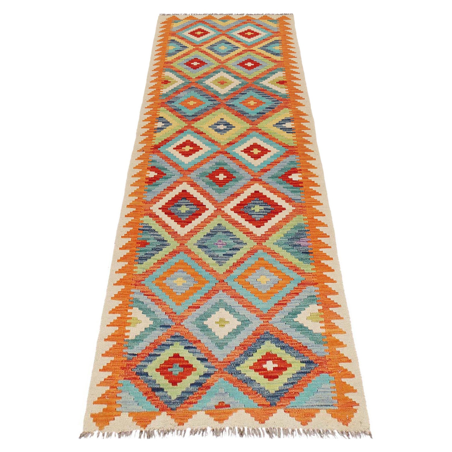 Vegetable Kilim Runner 2' 9" x 9' 8" (ft) - No. B29481