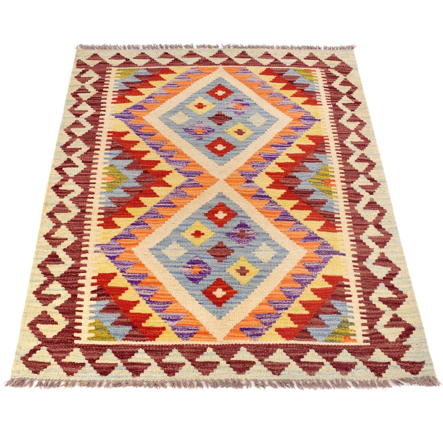 Handmade Vegetable Kilim 2' 7" x 3' 8" (ft) - No. B29568