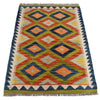 Handmade Vegetable Kilim 2' 9" x 3' 10" (ft) - No. B29627