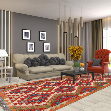 Vegetable Kilim Runner 2' 7" x 6' 6" (ft)- No. B29719