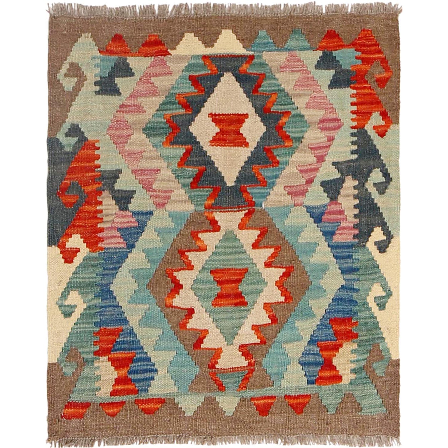 Handmade Vegetable Kilim 2' 1" x 2' 6" (ft) - No. B29816