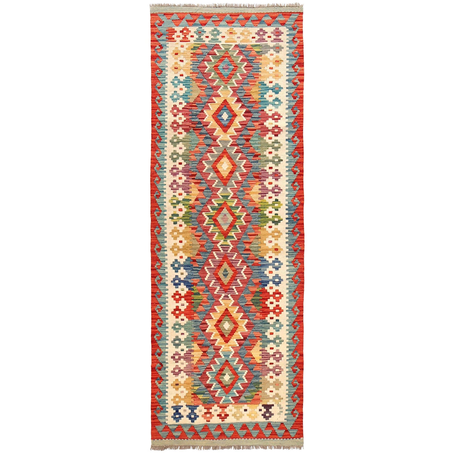 Vegetable Kelim Runner 2' 8" x 7' 11" (ft) - No. B30045