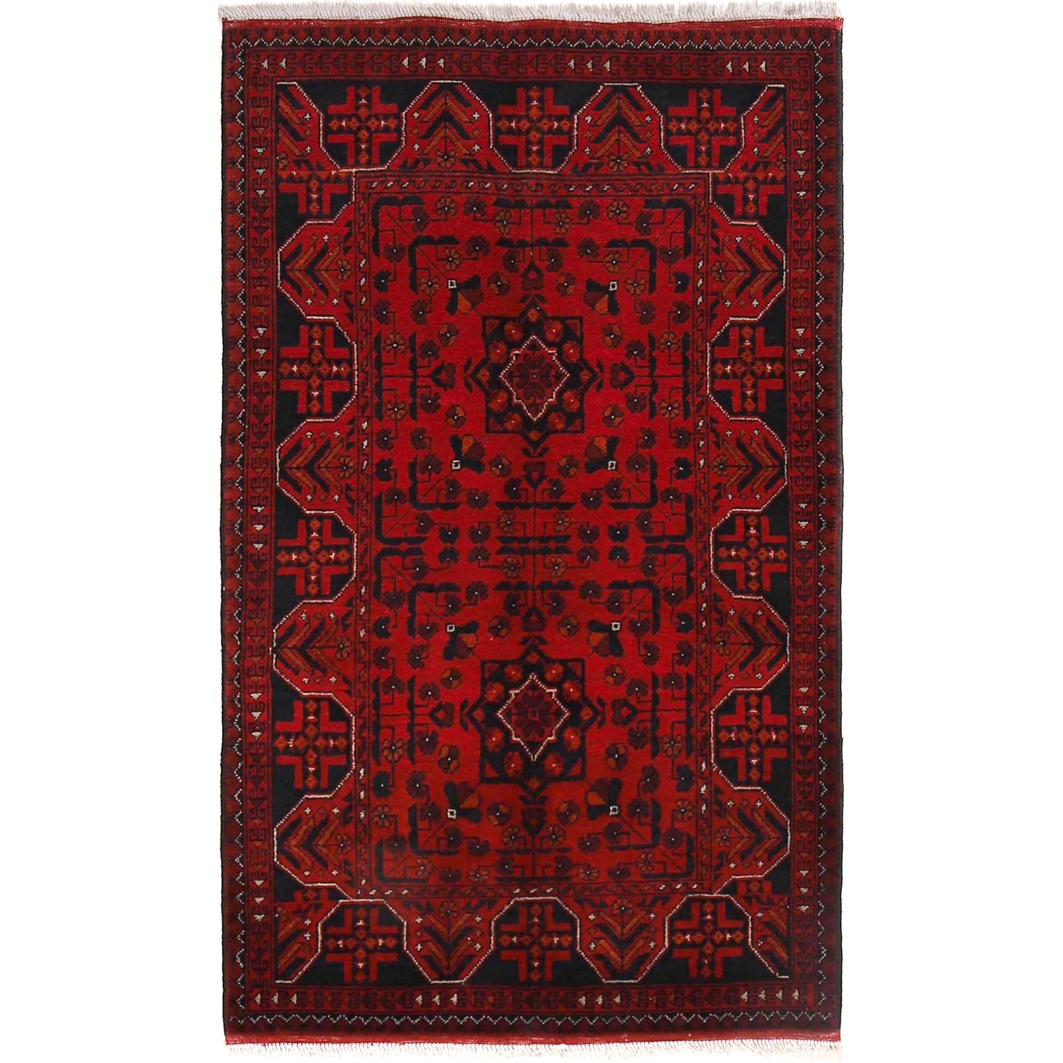 Handmade Khal Mohammadi Rug 3' 2" x 5' 2" (ft) - No. B30059