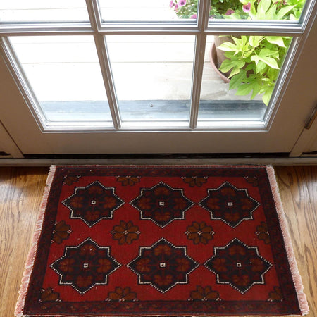 Red Color Doormat 1' 5" x 2' 0" (ft) - No. B30199