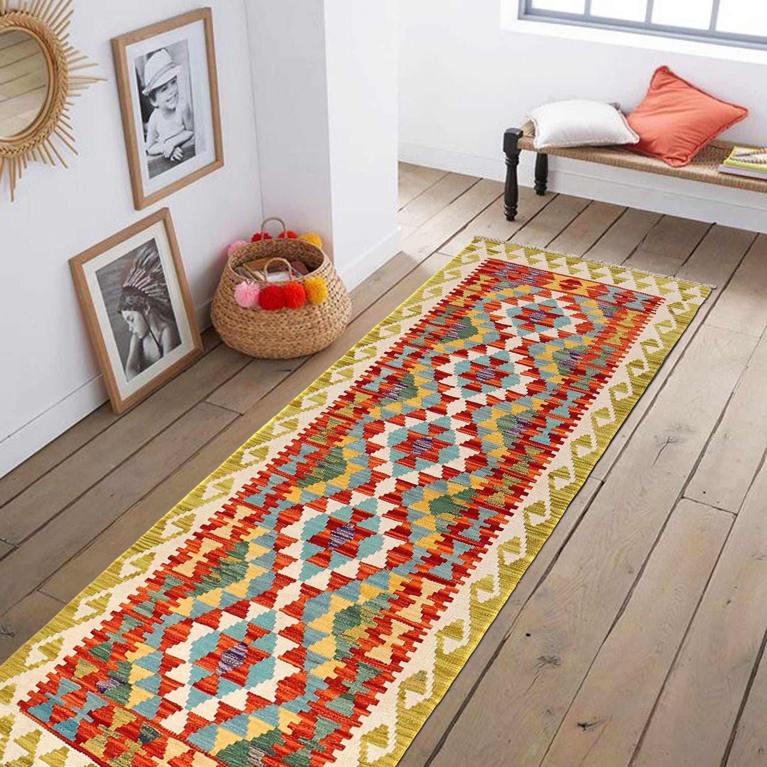 Vegetable Kilim Runner 2' 3" x 6' 6" (ft)- No. B30470