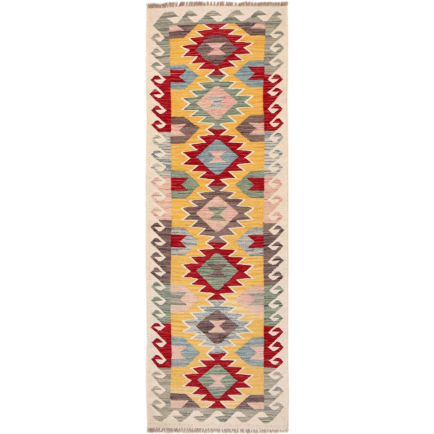 Vegetable Kilim Runner 2' 2" x 6' 7" (ft)- No. B30493