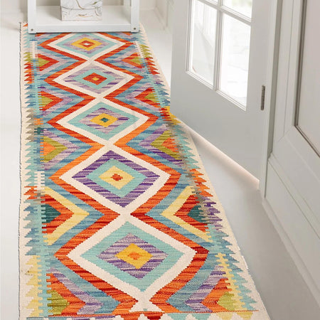 Vegetable Kelim Runner 2' 2" x 6' 3" (ft)- No. B30518