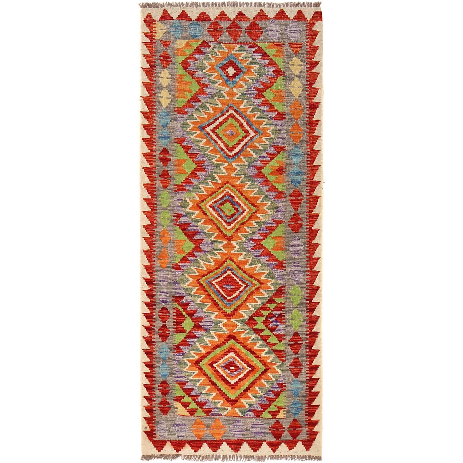 Vegetable Kilim Runner 2' 5" x 6' 2" (ft)- No. B30544