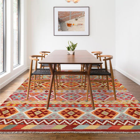 Handmade Vegetable Kilim 5' 9" x 8' 4" (ft) - No. B30568