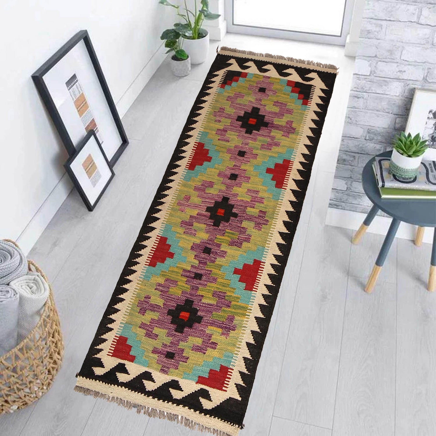 Vegetable Kelim Runner 1' 9" x 4' 11" (ft)- No. B30614