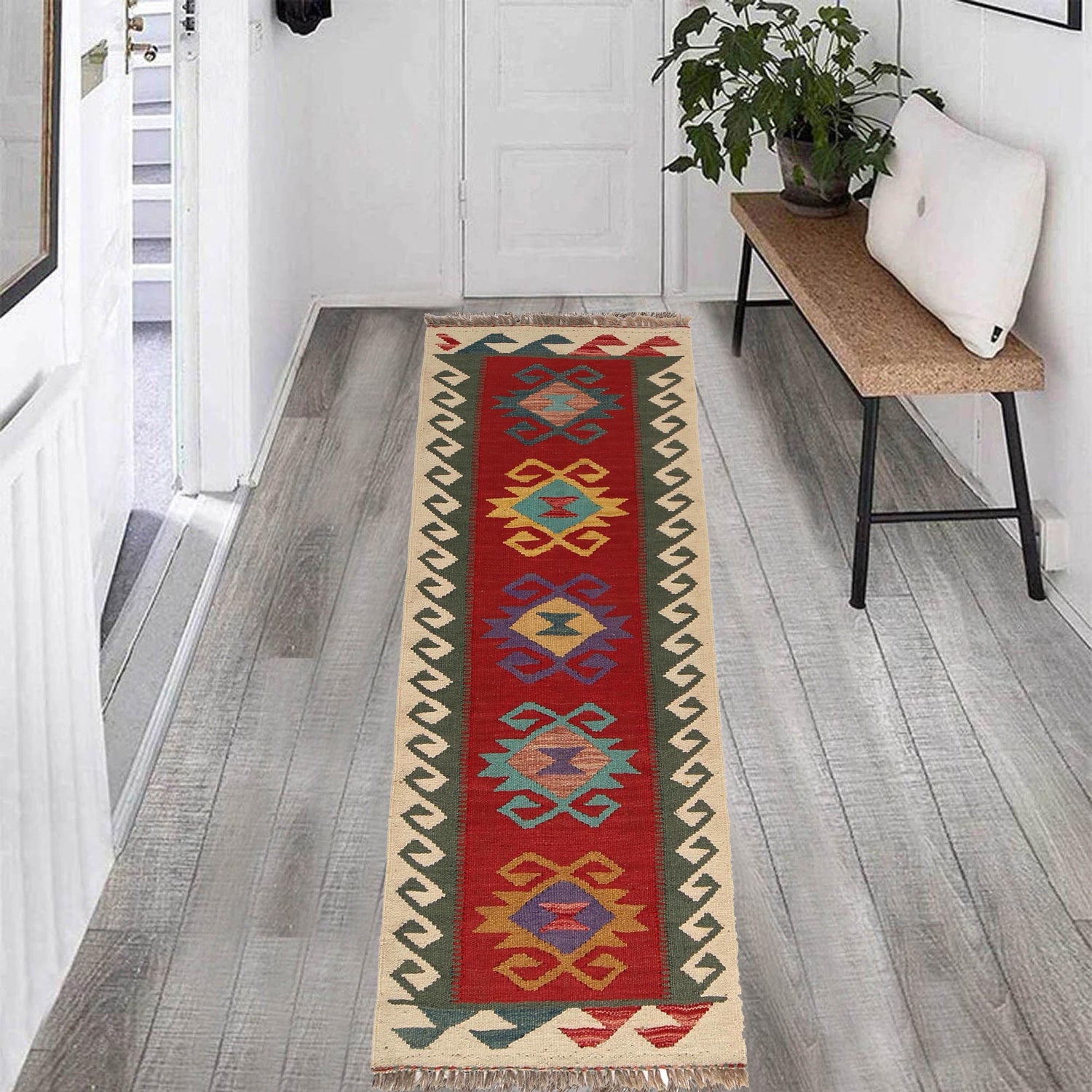 Vegetable Kilim Runner 1' 9" x 5' 2" (ft)- No. B30615