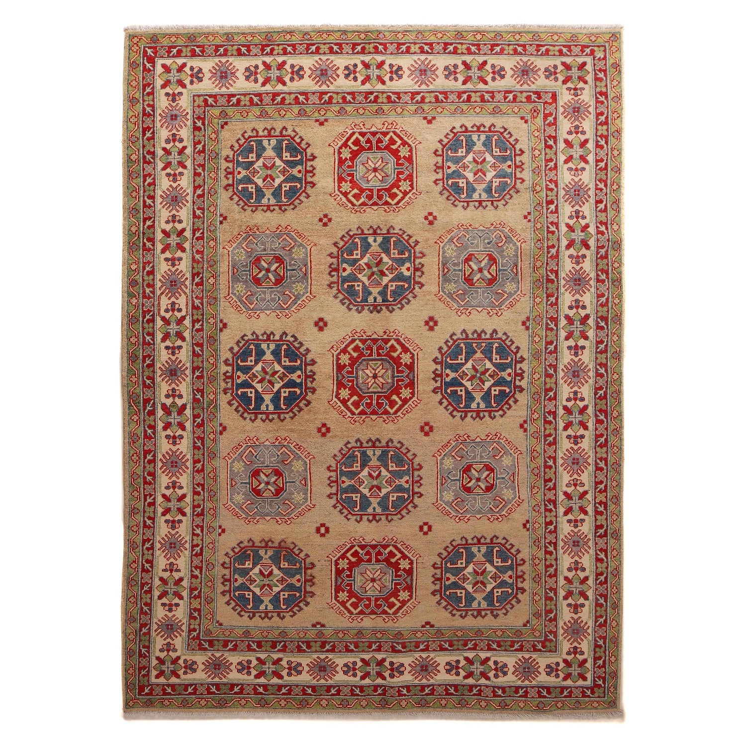 Hand Knotted Kazak carpet 6' 1" x 9' 5" (ft) - No. B31606