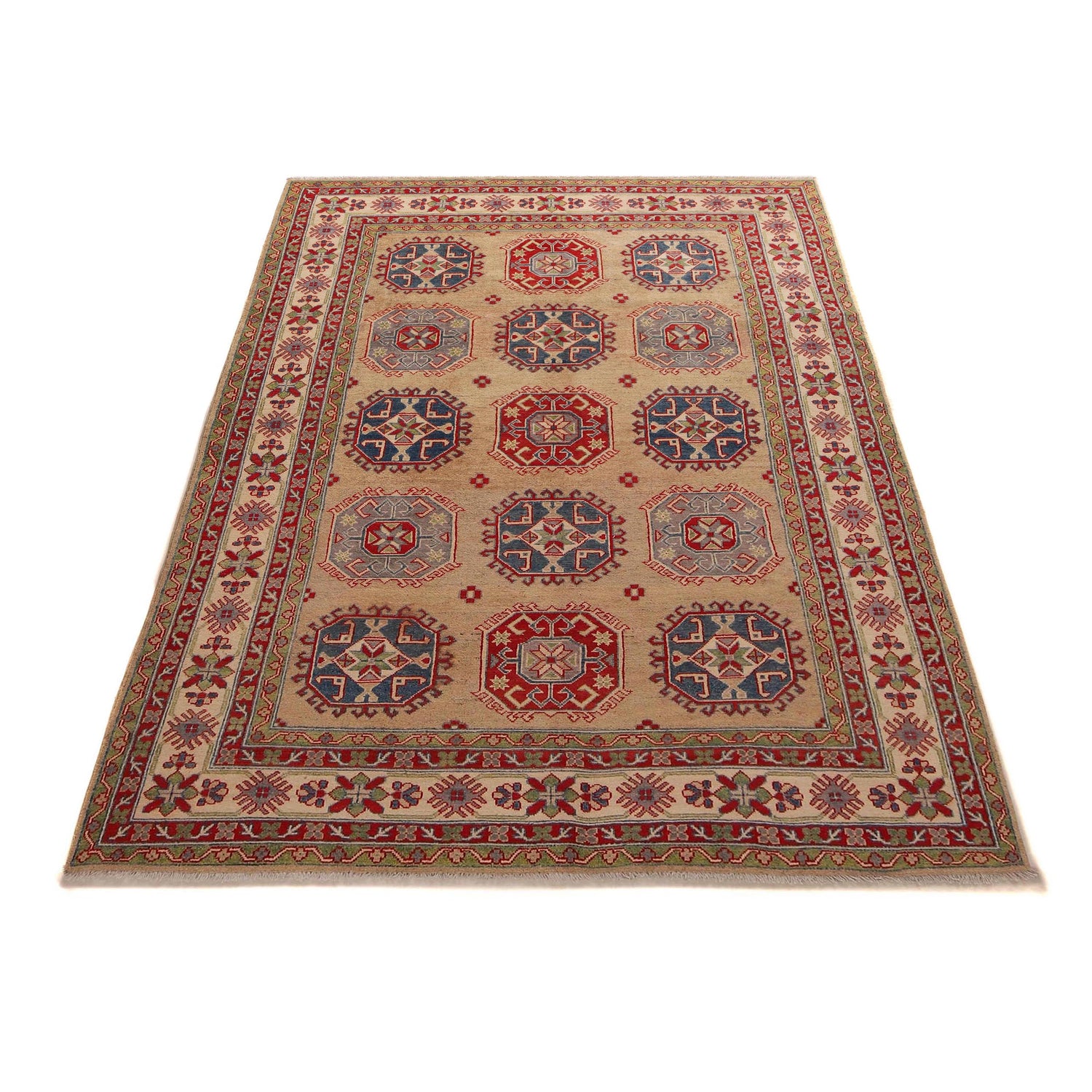 Hand Knotted Kazak carpet 6' 1" x 9' 5" (ft) - No. B31606