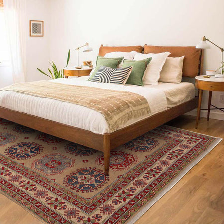 Hand Knotted Kazak carpet 6' 1" x 9' 5" (ft) - No. B31606