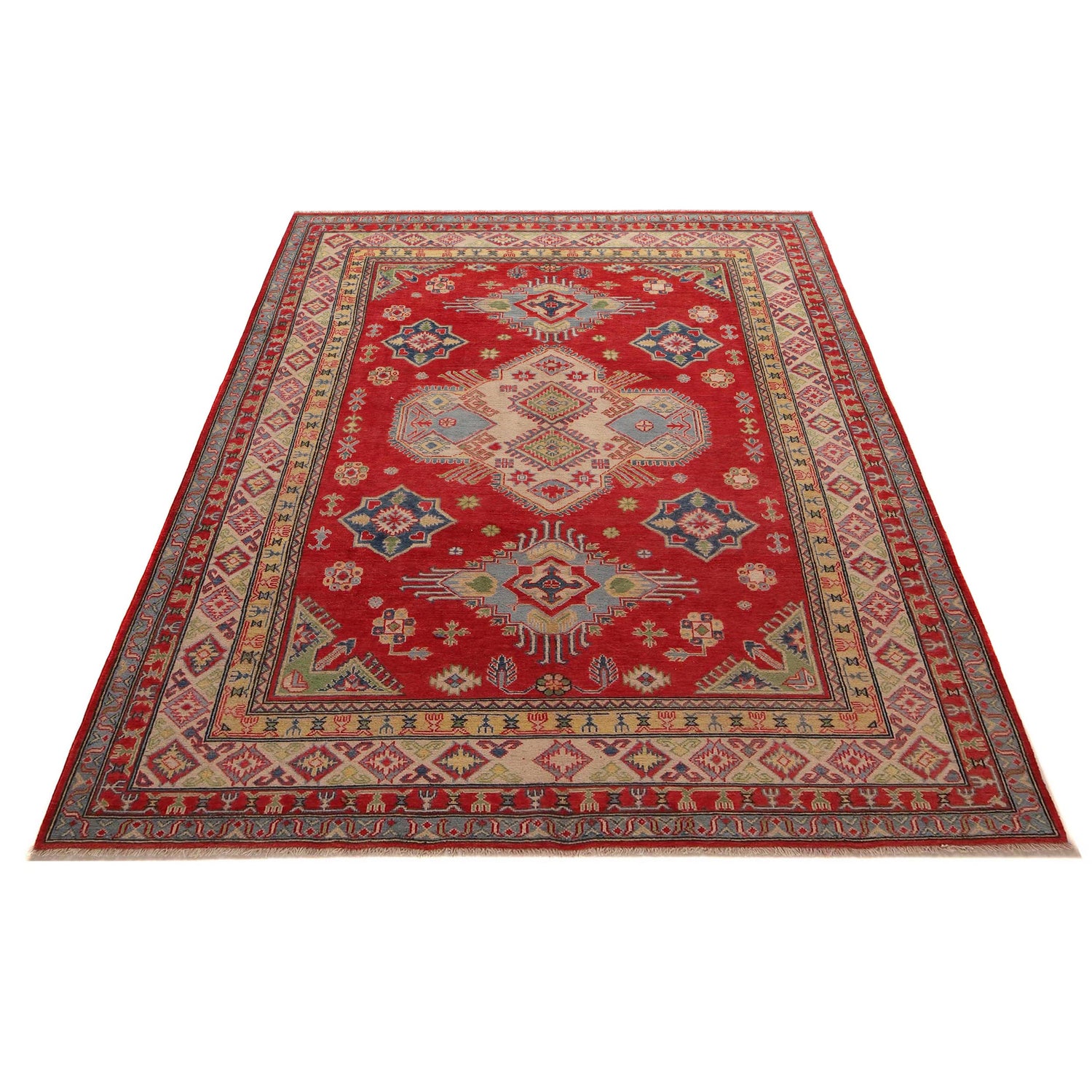 Red Color Kazak Carpet 6' 9" x 9' 9" (ft) - No. B31608