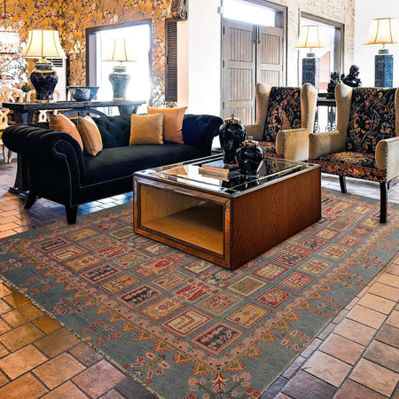 Blue Color Kazak Rug 8' 2" x 9' 11" (ft) - No. B31610