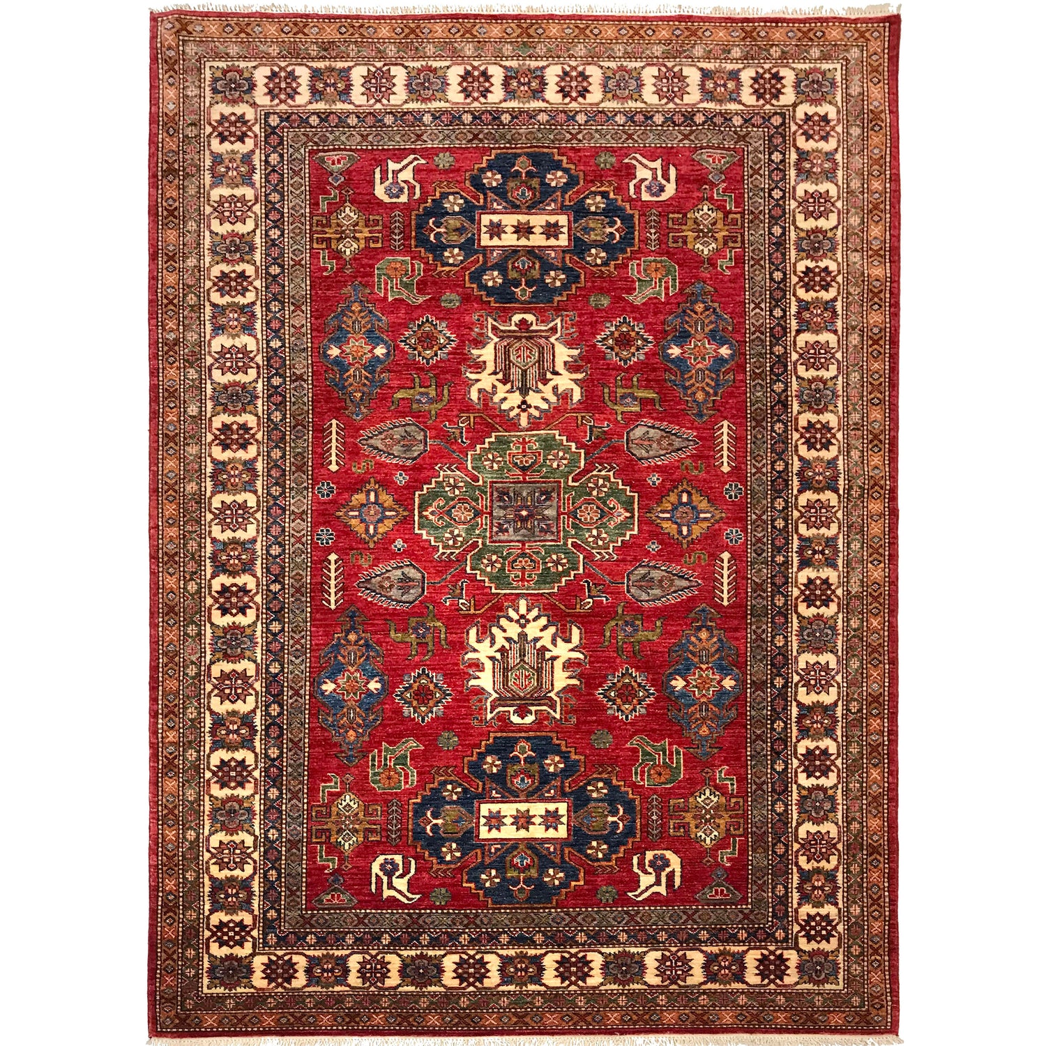 Premium Quality Kazak Rug 5' 7" x 7' 9" (ft) - No. B31618