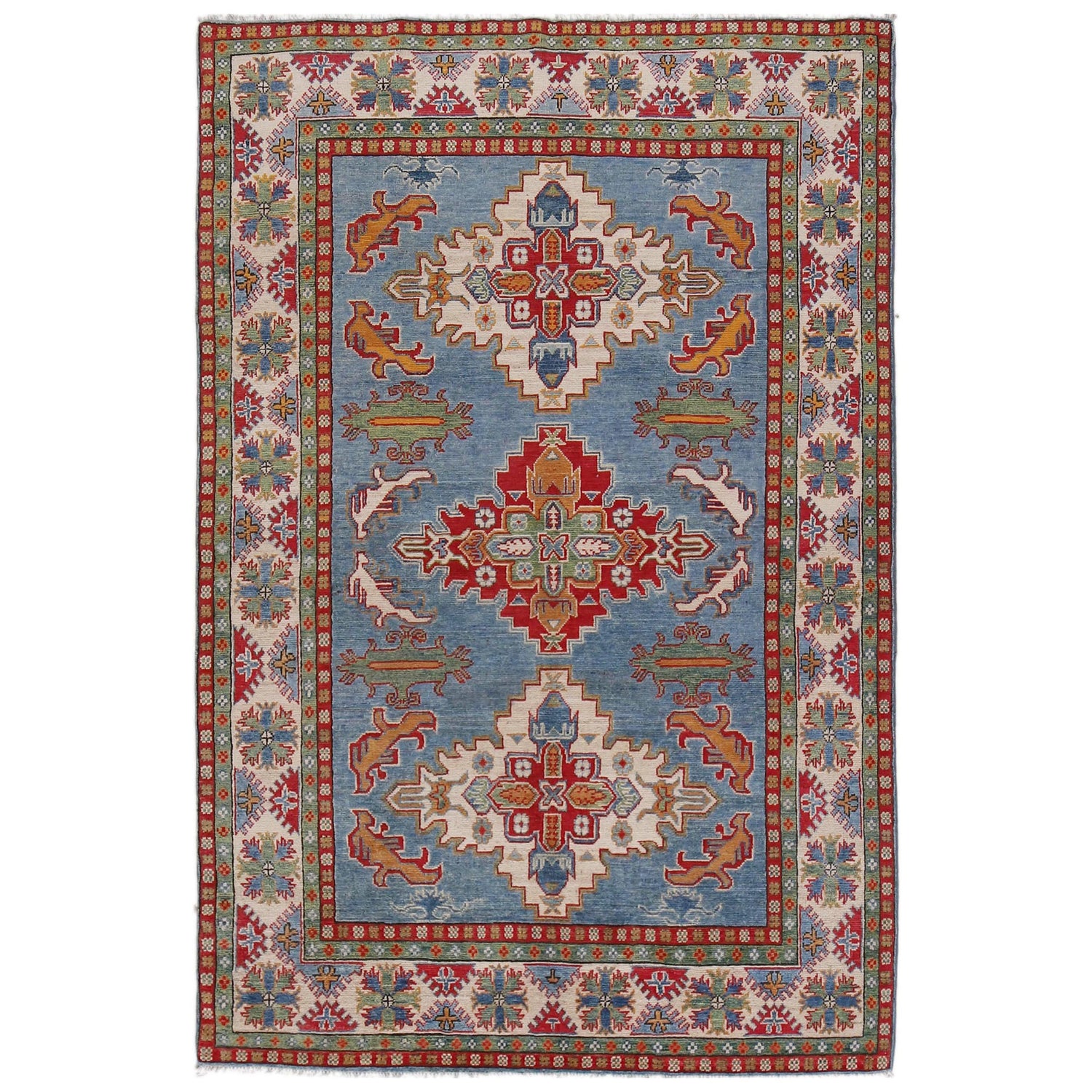 Oriental Kazak Rug 5' 4" x 7' 10" (ft) - No. B33042