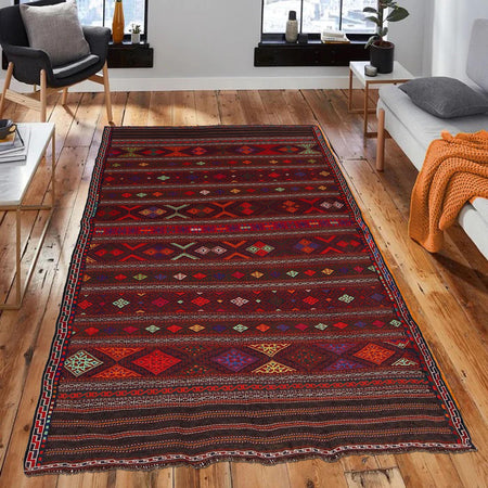 Entryway Flatweave Kilim 4' 5" x 7' 3" (ft) - No. B33048